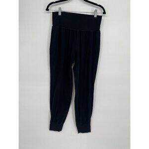 Athleta Pants Womens Medium Black Salutation Joggers Elastic Waist Pockets Yoga